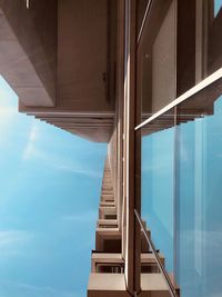 Low angle view of modern building against sky