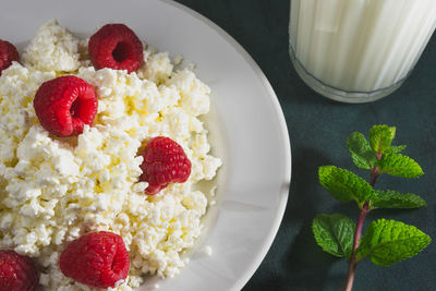 Close-up of breakfast served in bowl