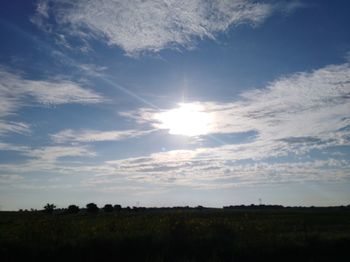 Scenic view of silhouette landscape against sky during sunset