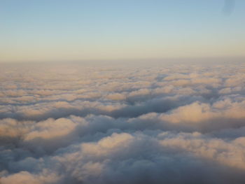 Aerial view of cloudscape