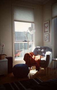 Empty chairs and table at home