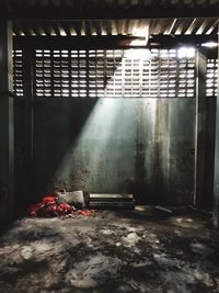 Interior of abandoned building