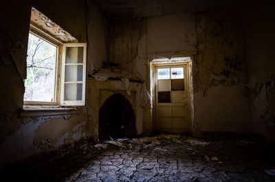 Interior of abandoned house