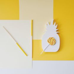Close-up of painting on white background
