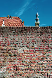 City wall in the old town of middelburg, netherlands.
