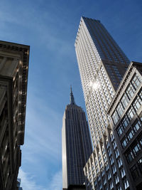 Low angle view of buildings against sky