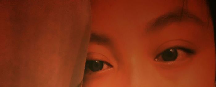 Close-up portrait of woman