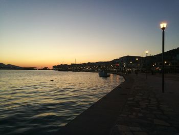 Illuminated city at night