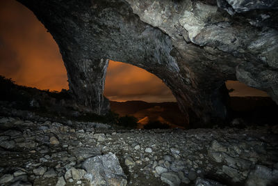 Rock formation in cave