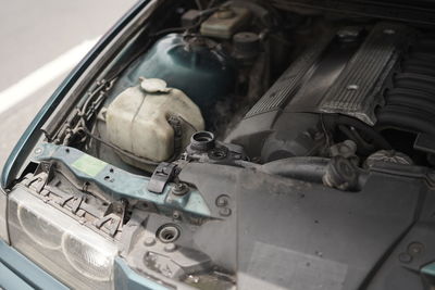 Close-up of old vintage car