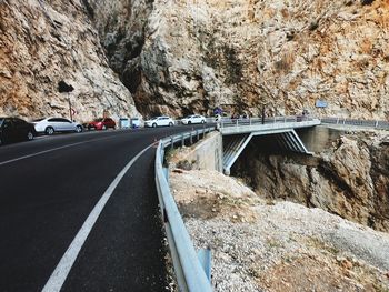 Road passing through mountain