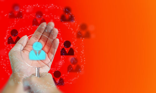 Close-up of toy against yellow background