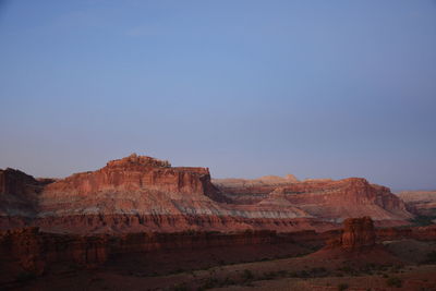 View of rock formations against sky