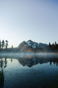 Sunrise at mt. baker, wa