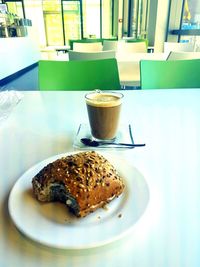 Cup of coffee on table