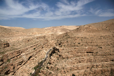 Scenic view of desert against sky