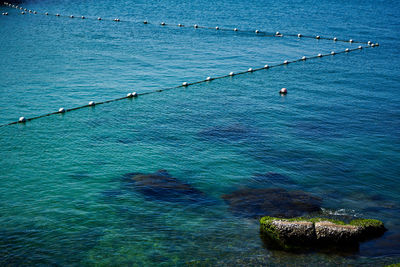 High angle view of sea