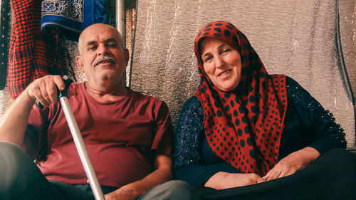 Portrait of a smiling young couple