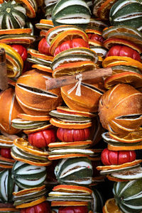 Full frame shot of multi colored for sale at market stall