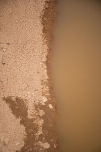 High angle view of beach