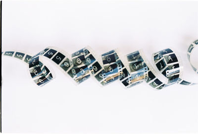 Close-up of text against white background