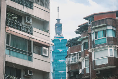 Low angle view of taipei 101 