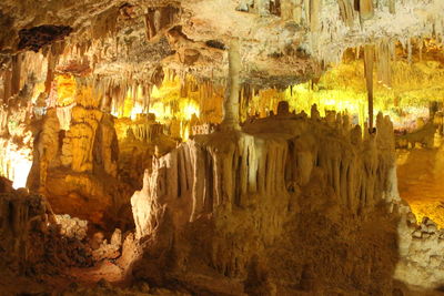 Rock formations in cave