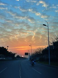 Road at sunset