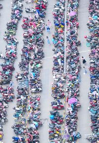 High angle view of group of people