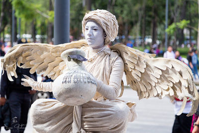 Statue against clear sky