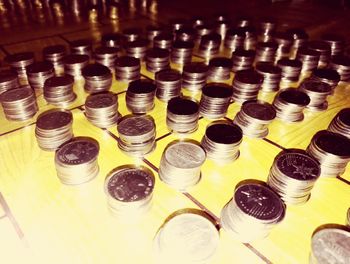 Close-up of wine glasses