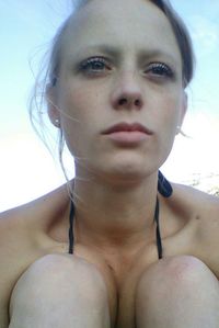 Close-up portrait of young woman