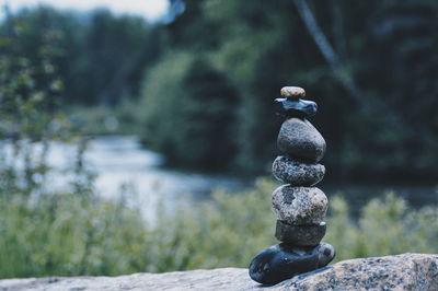 Close-up of stones on rock