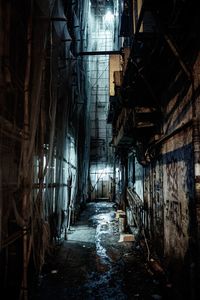 Interior of abandoned building