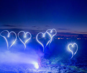 Design of a light painting during a long exposure