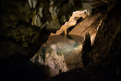 Rock formations in cave