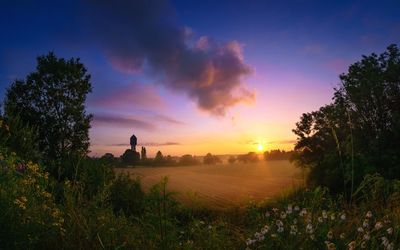 Landscape at sunset