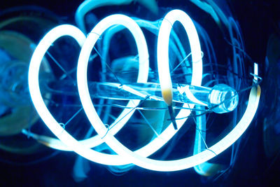 Close-up of illuminated light painting