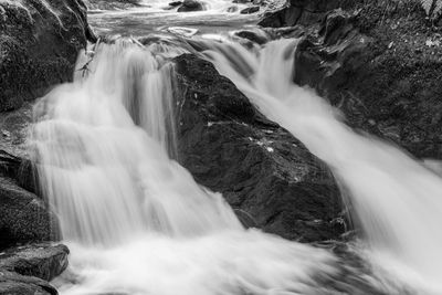 Scenic view of waterfall