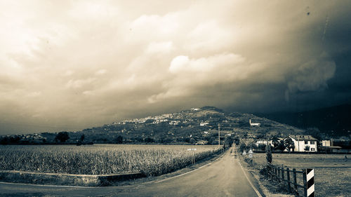 Storm clouds over mountain