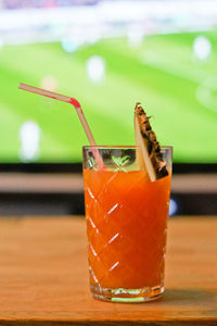 Close-up of drink on table