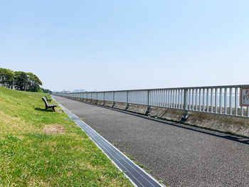 View of road against clear sky