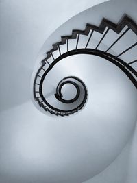 Low angle view of spiral stairs