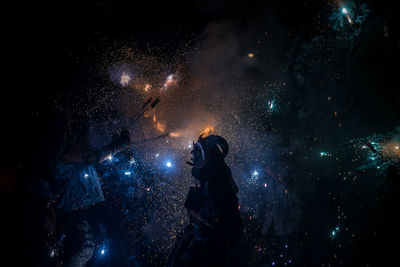 Dimonis, a fire tradition in the mediterranean sea, mallorca. 