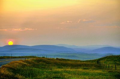 Scenic view of landscape against sky