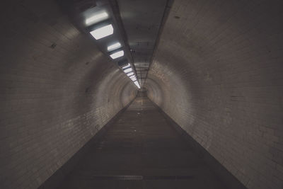 Interior of underground walkway