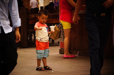 Boy looking at camera