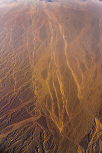 Aerial view of sand dunes