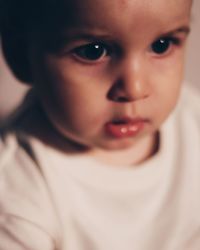 Close-up portrait of smiling girl