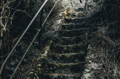 Low angle view of old staircase